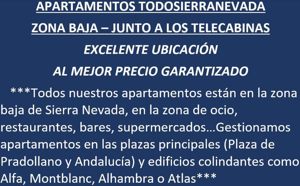 Todosierranevada Zona Baja - Edificio Alhambra - Junto A Telecabinas Appartement